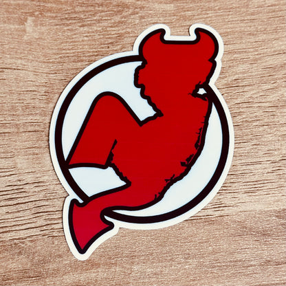 NJ Devil Mashup Matte 3” Sticker/Magnet