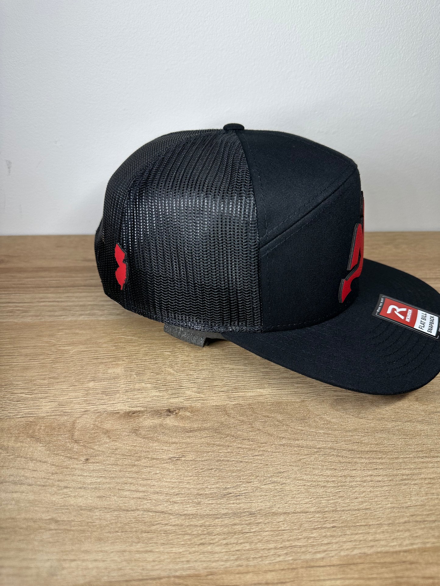 Devils Black 7 Panel Trucker Snapback